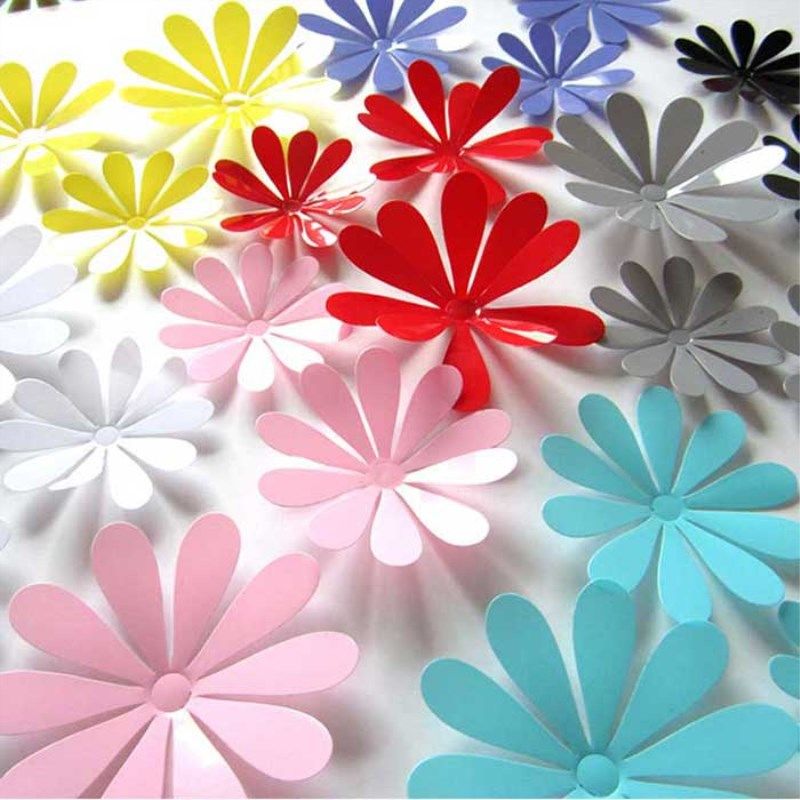 3d立体墙贴仿真小花卧室墙壁幼儿园小花瓣贴画电视背景墙装饰贴纸