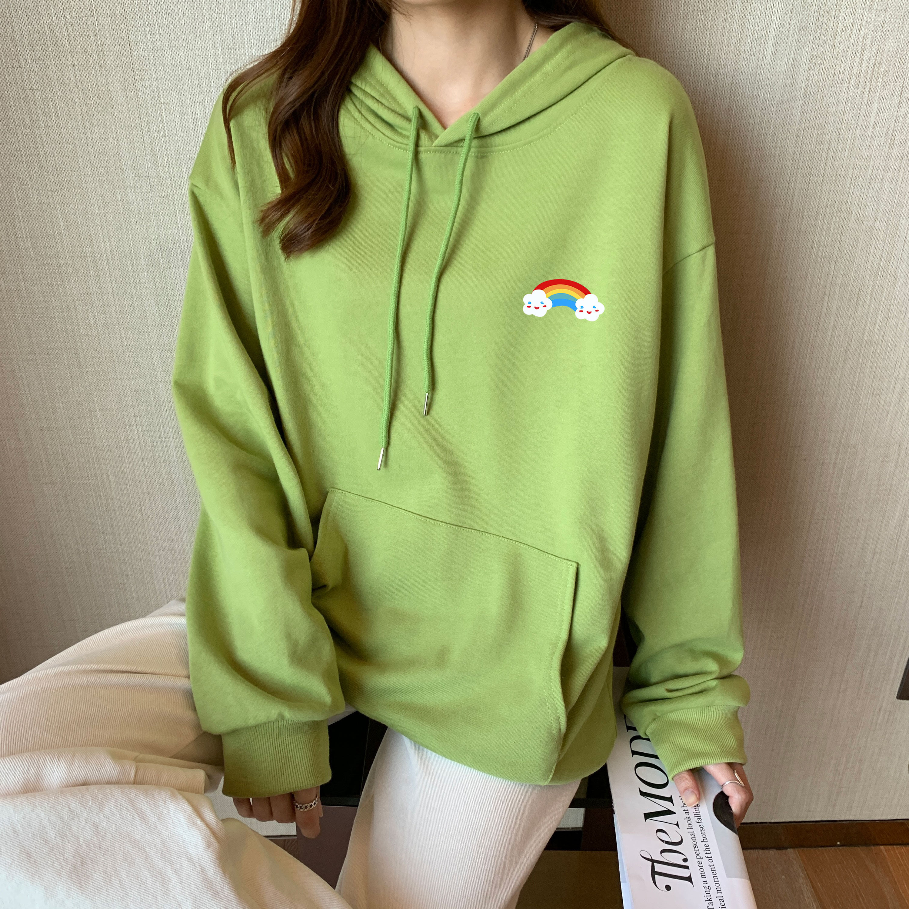 春秋装韩版卫衣女宽松慵懒风大码外套潮