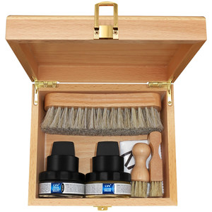鞋油鞋刷套装皮鞋护理黑色无色真皮保养油皮具上光擦鞋工具马毛刷