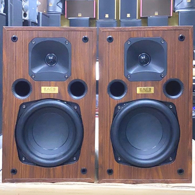 00:00英国进口原装ae 100 发烧hifi音箱6寸三分频监听家用木质书架