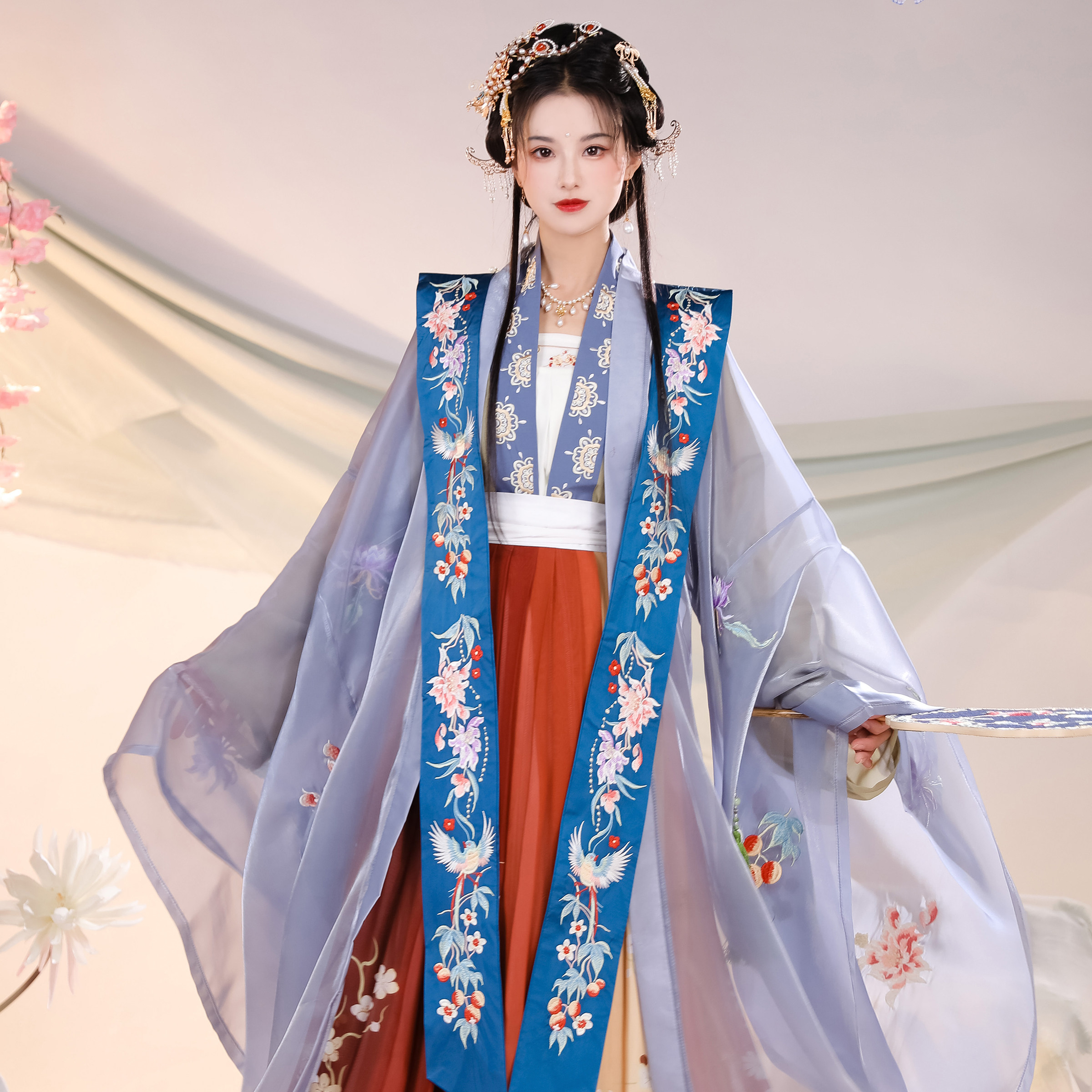 素羽华裳碧落瑶 原创宋制汉服女凤冠霞帔齐腰襦裙大袖衫春夏新款