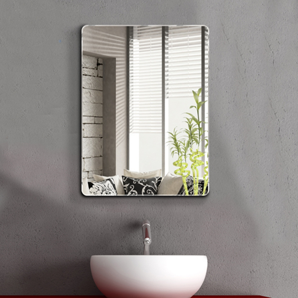 防爆浴室镜子贴墙免打孔无框洗手间卫浴镜卫生间镜壁挂粘贴化妆镜