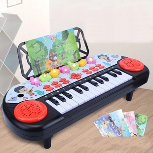 初学宝宝音乐启蒙男女孩幼儿小钢琴话筒儿童电子琴玩具可弹奏乐器