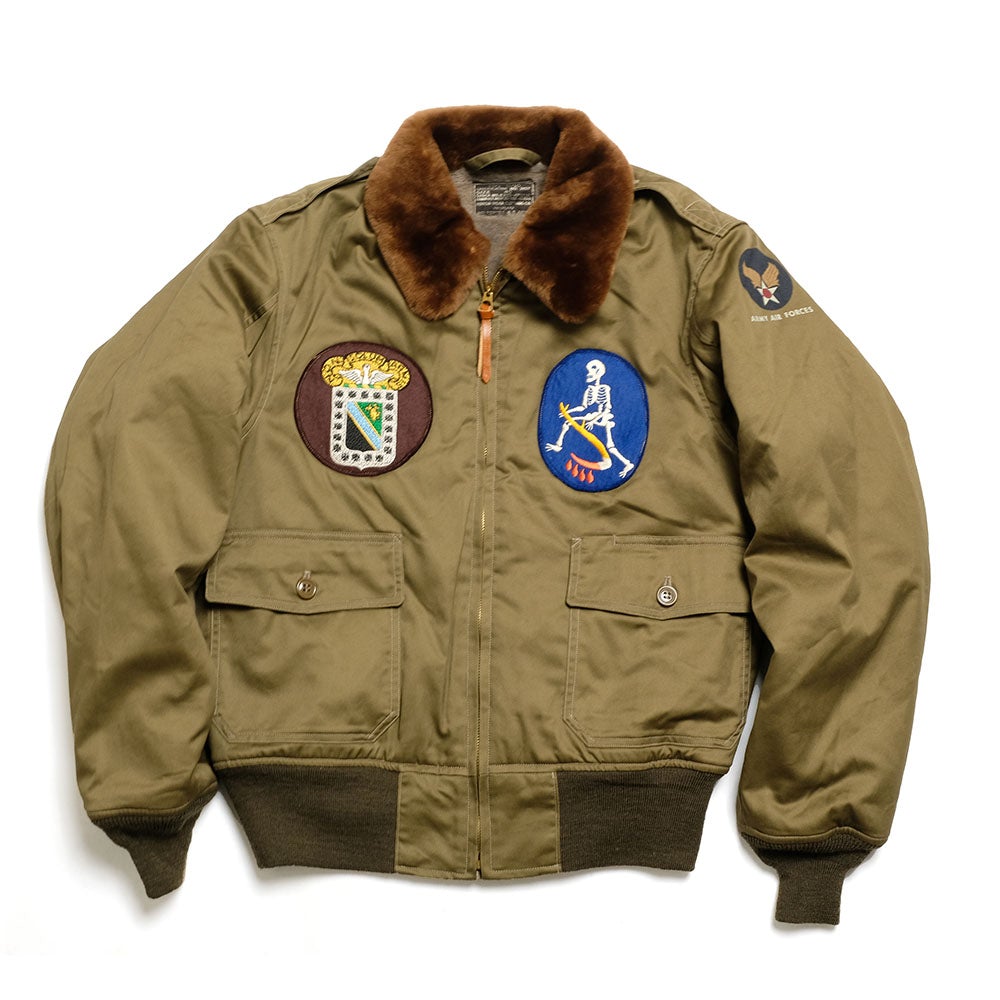 buzz ricksons美式复古二战空军b10限定刺绣飞行夹克羊毛翻领
