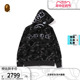 BAPE X BEP联名男装春夏满印迷彩鲨鱼连帽卫衣外套开衫115902M