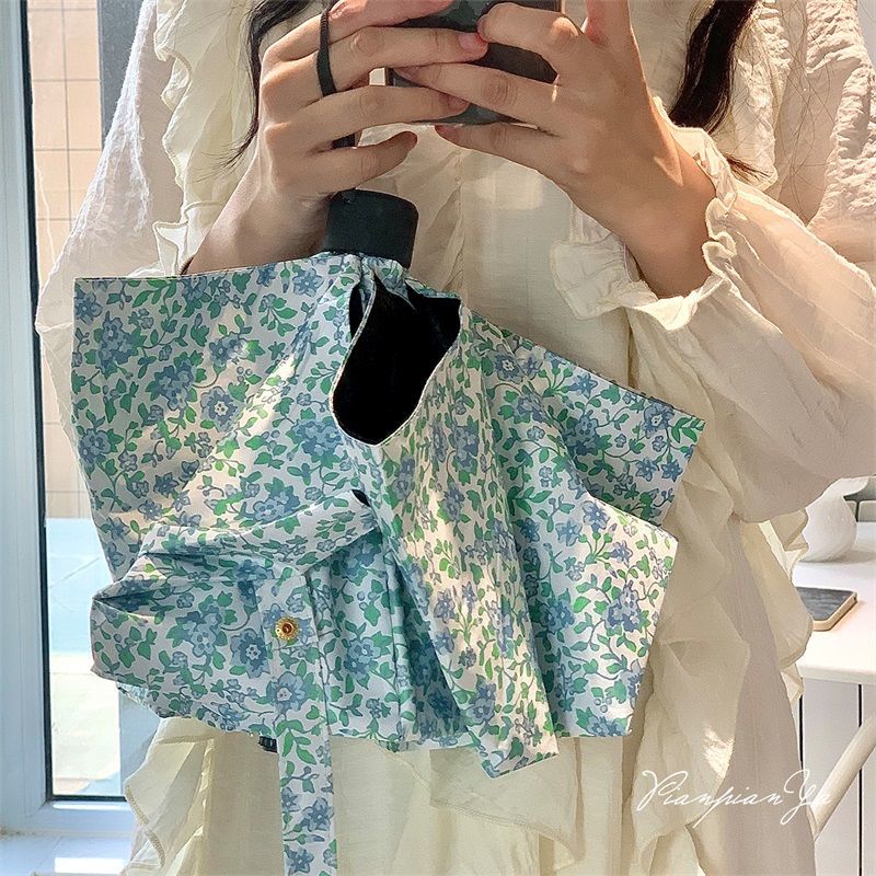 高顏值碎花全自動雨傘女晴雨兩用防曬折疊遮陽傘黑膠小清新太陽傘在類目 居家日用, 傘/雨具/防雨/防潮, 傘中 - 來自Buy2taobao.com提供專業的淘寶代購服務