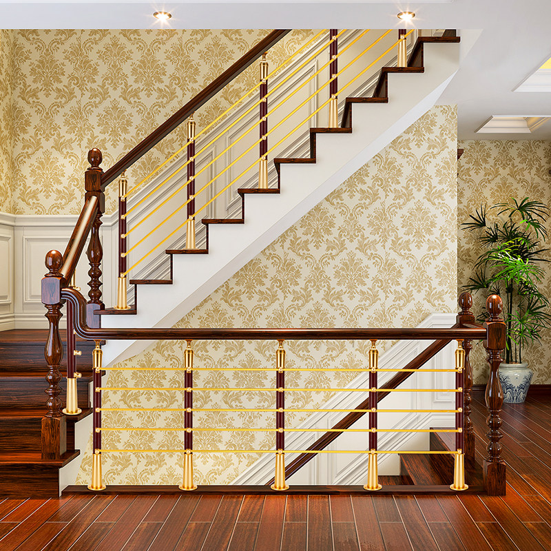 楼梯扶手室内阳台飘窗栏杆扶手护栏立柱围栏家用阁楼别墅铝镁合金已售