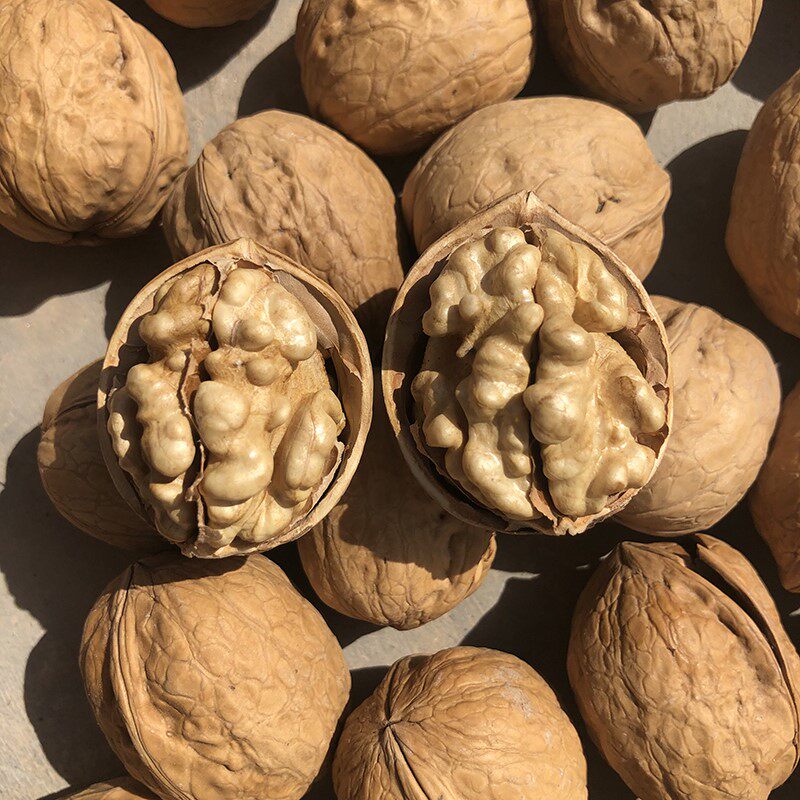 2021年新货185纸皮核桃薄皮原味生坚果薄壳5斤5袋装干果新疆特产