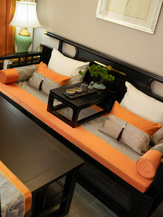 中式红木沙发坐垫防滑套罩罗汉床五件套圈椅垫垫子茶椅垫定做