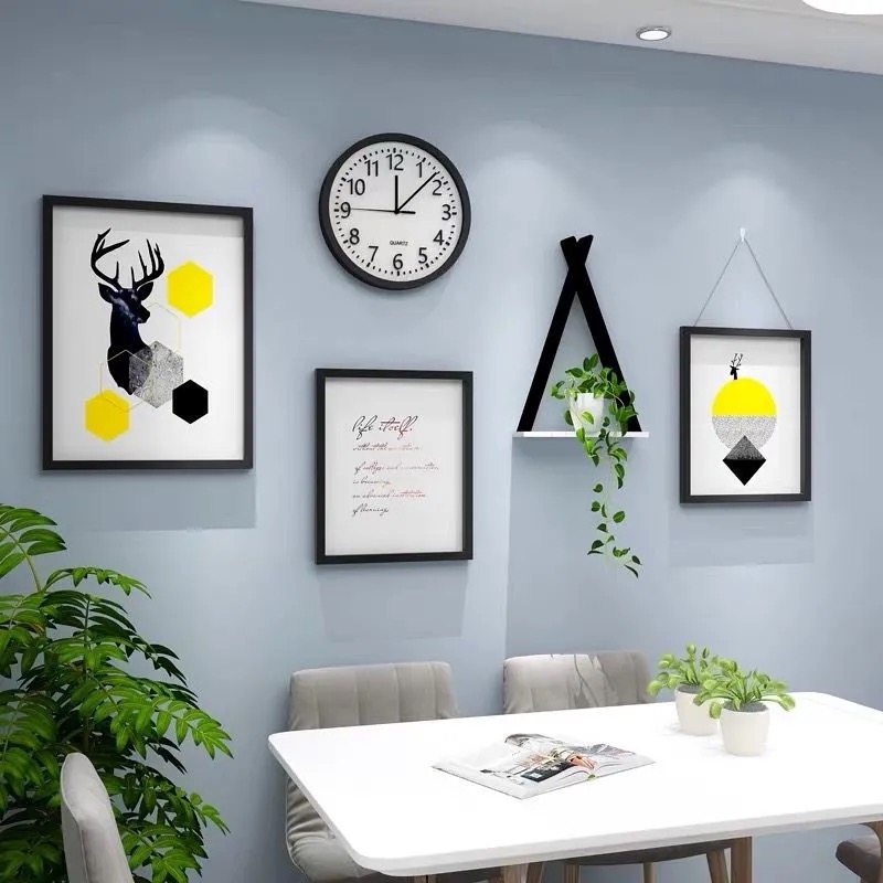 北欧餐厅照片墙免打孔相片客厅背景墙装饰相框挂墙相册墙创意组合