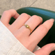 金色爱心链条钛钢戒指女小众设计素圈戒指女轻奢高级感尾戒食指环
