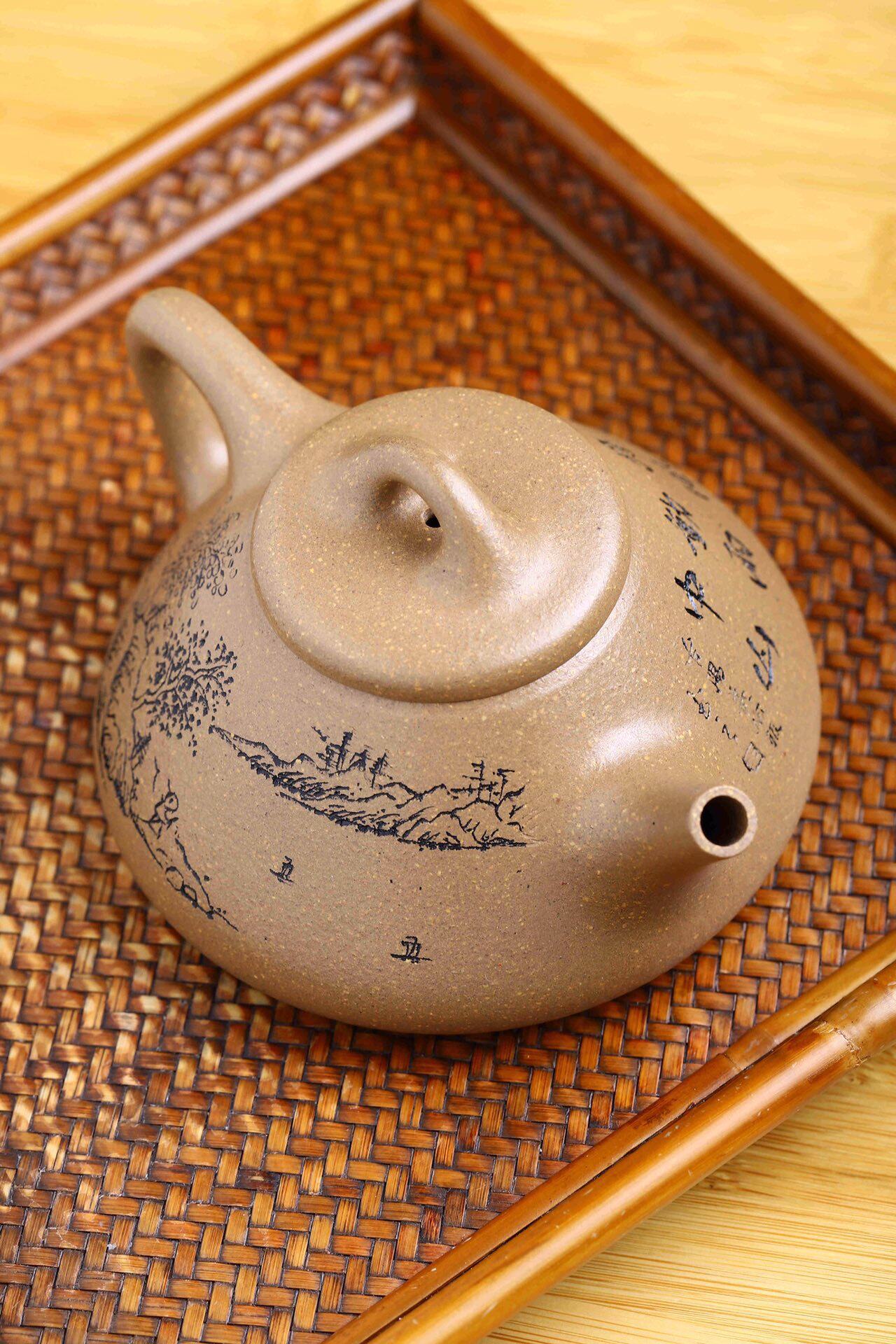 宜兴紫砂壶茶具茶道名家正品纯手工精品原矿优质青段泥子冶石瓢壶