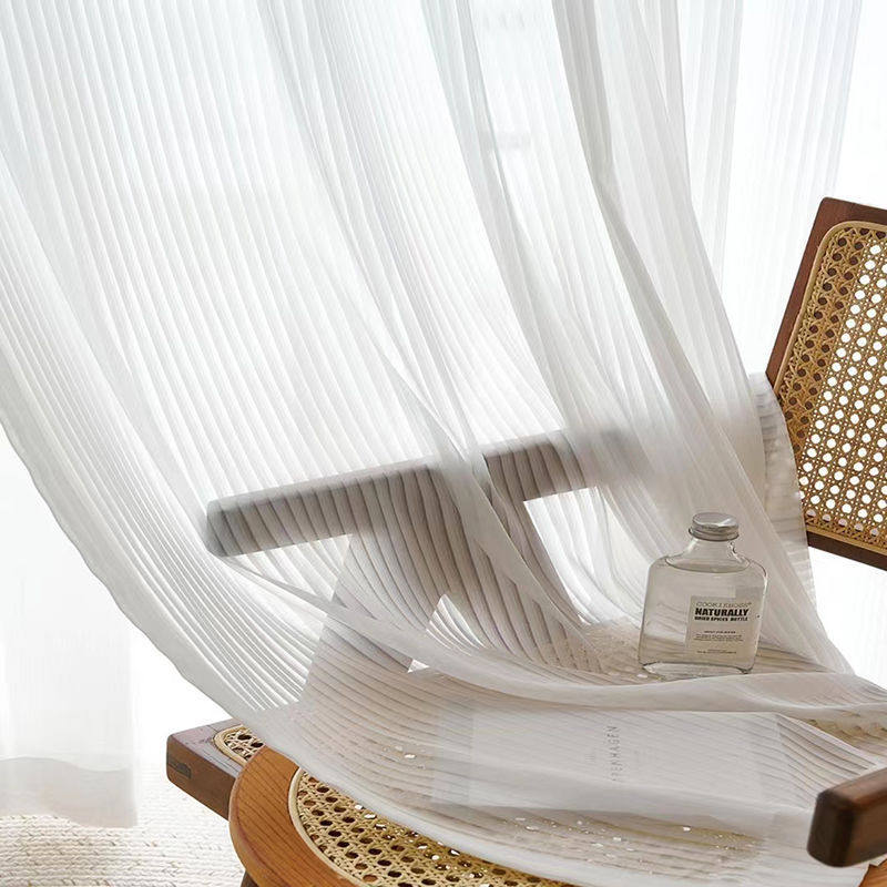 梦幻帘网红竖百叶垂直窗帘白纱纱帘透光不透人客厅阳台白色纱幔沙
