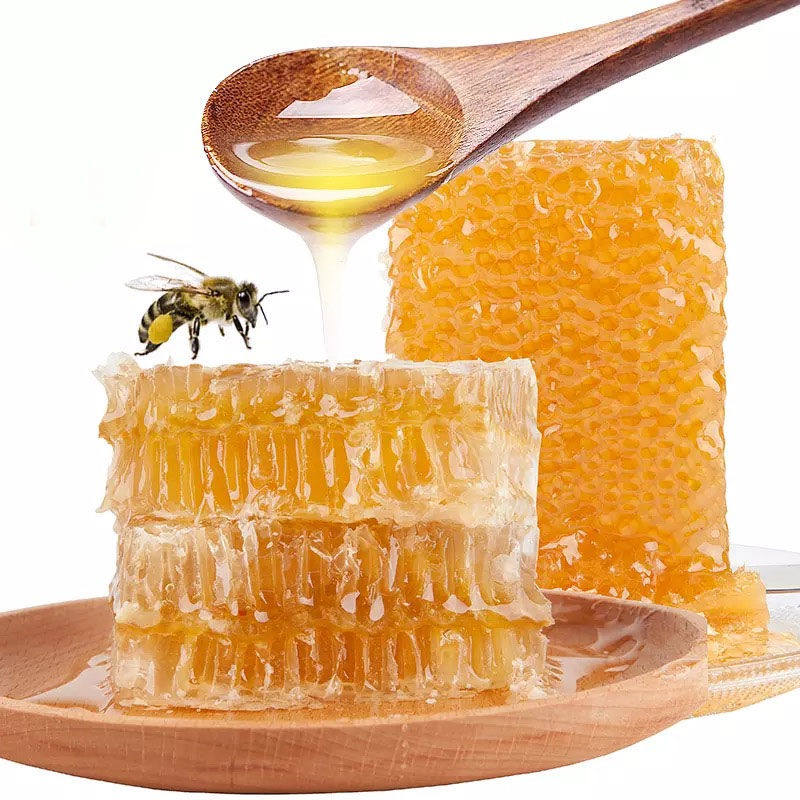 自养百花蜂巢蜜蜂窝蜜80g到1000g蜂蜜嚼着吃盒装买二送蜜