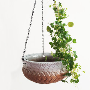 墙挂花盆吊篮图片