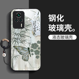 国风蝴蝶适用红米K60E手机壳hongmi k60e小清新22122RK93C简约redmik60至尊版创意唯美ins风个性保护套玻璃女