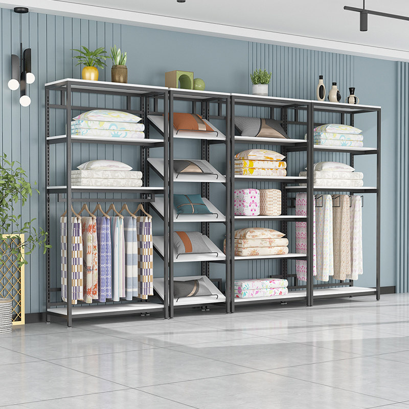 特价家纺展示柜_家纺店货架展示架布料床上用品展示柜四件套被子枕芯