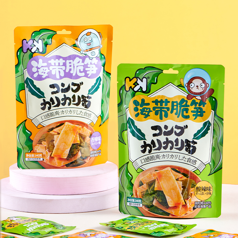 【超友味旗舰店】KK海带脆笋笋片香辣魔芋爽办公室休闲零食 HDCS