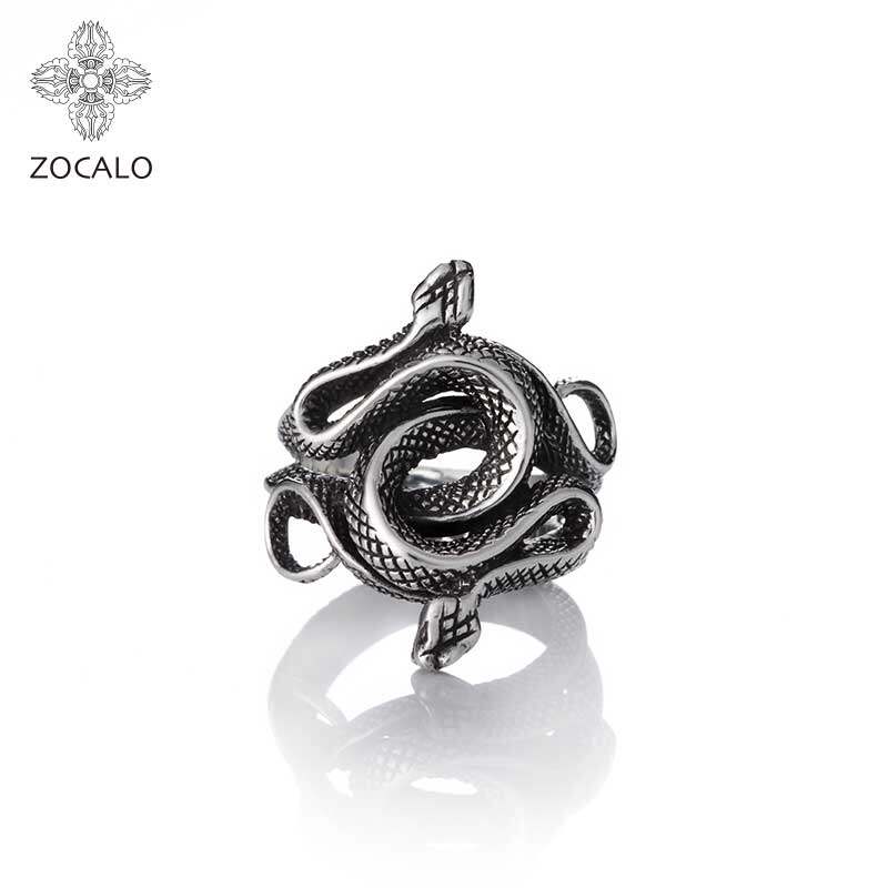 zocalo蛇系列双蛇交缠戒指925纯银轻奢小众设计男女个性时尚高级
