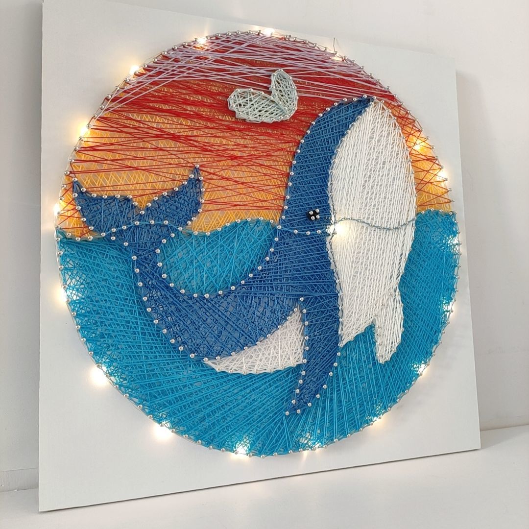 钉子画diy定制钉艺图片创意钉子绕线画手工制作减压纱线装饰现代