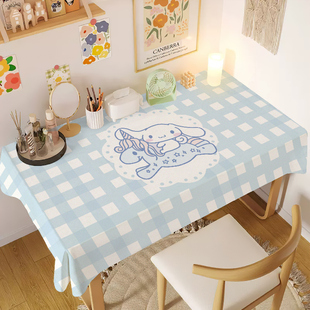 可爱书桌布玉桂狗卡通防水免洗家用长方形餐桌布儿童房桌垫可定制