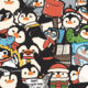50张原创搞怪企鹅贴纸卡通可爱手账手机壳笔记本装饰防水贴画diy