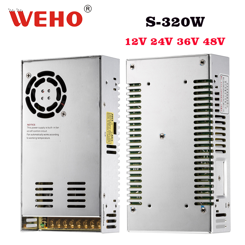 伟豪220V转12V24V开关电源S-320W变压器交流220V转36V直流适配器