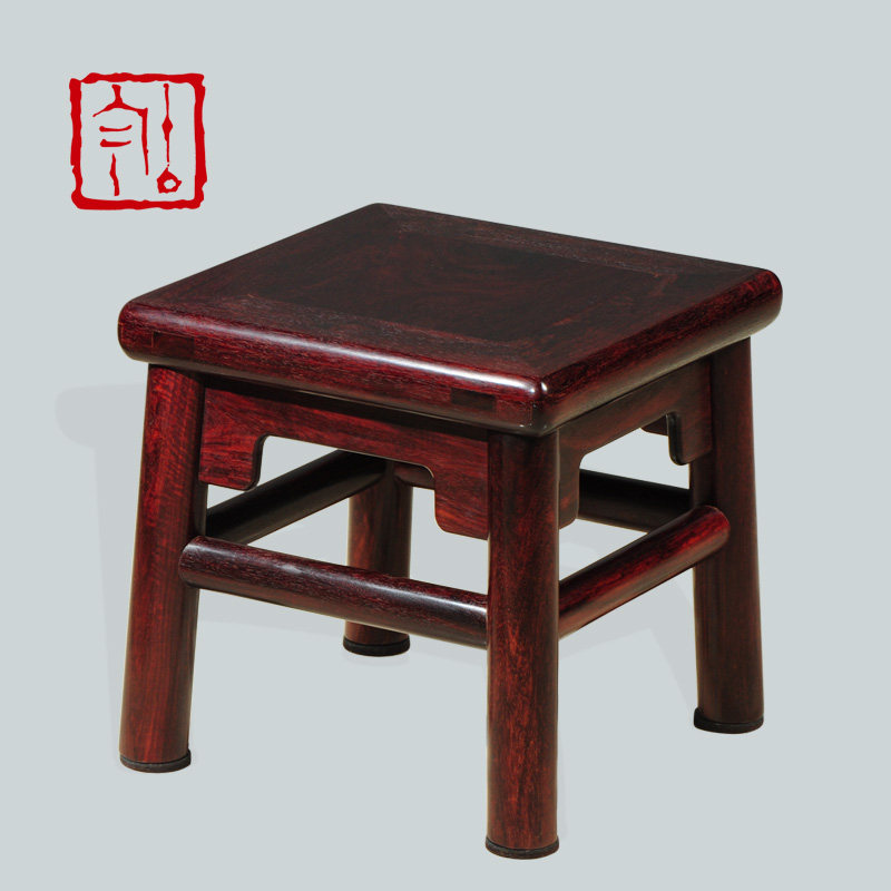 印度小叶紫檀家具富贵凳红木凳子明式换鞋凳家用小方凳中式实木