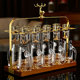 中式高档水晶玻璃金箔白酒杯子弹杯一口杯套装烈酒杯家用分酒器
