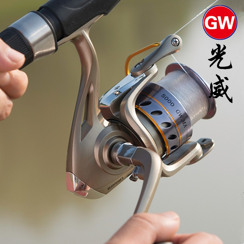 电镀路亚磁力手摇滑轮钓鱼竿轮渔线轮渔具鱼轮鱼线轮