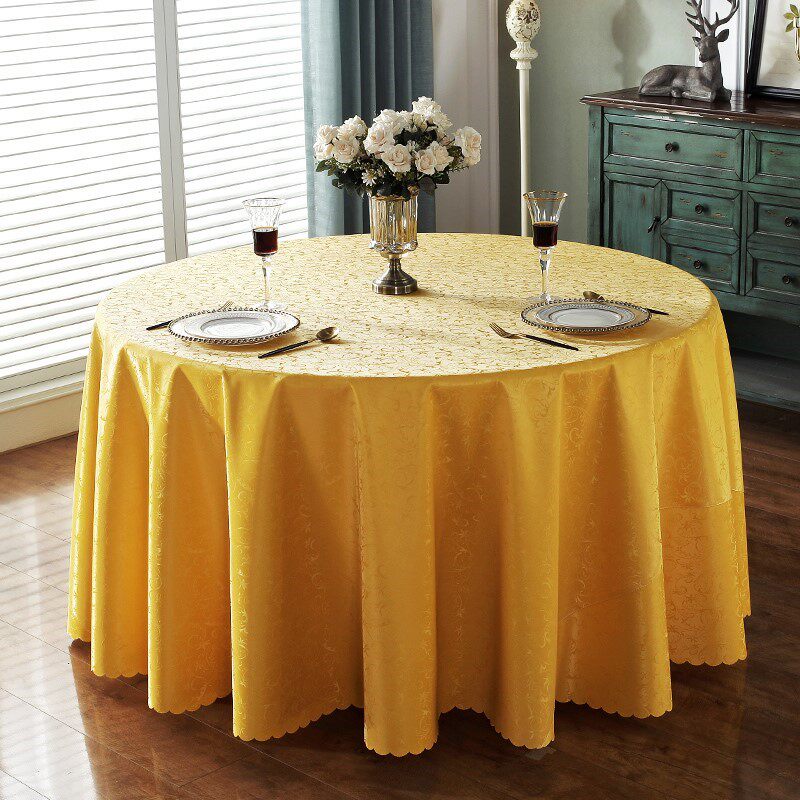 防水洗油防台免防圆桌布酒店饭店家用圆形m大圆桌布烫布餐桌布布