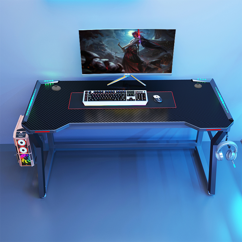 电竞桌椅套装游戏一体台式电脑桌家用简约现代可放主机轻奢书桌子