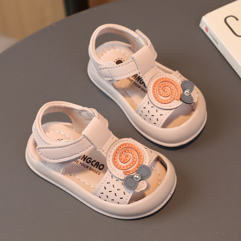 女宝宝凉鞋夏季0一1-3岁婴儿防滑软底学步鞋女童夏款包头鞋子公主