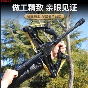 新款40连发威龙高精度新款枪式弹弓户外射击小型弓大绿激光瞄成人