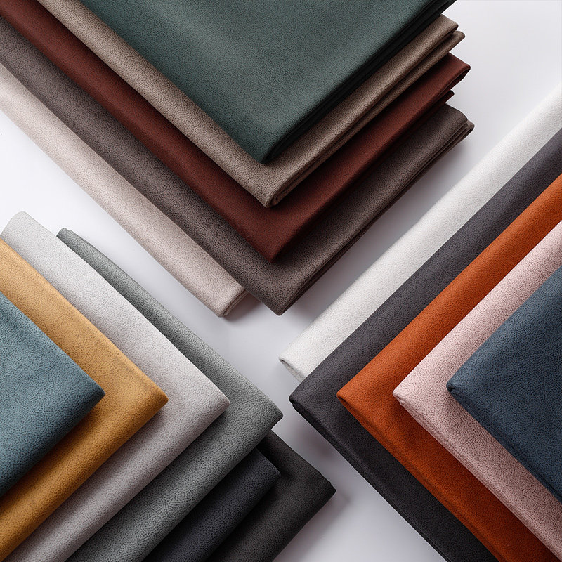 简约轻奢科技布沙发布料加厚高档面料大全坐垫套软硬包纯色仿皮布