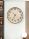 北欧奶油风实木挂钟客厅家用静音布纹钟表日式原木极简数字时钟