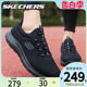 skechers斯凯奇男鞋一脚蹬休闲鞋官方正品夏季网面软底舒适运动鞋