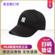 MLB韩国帽子正品CP77小标LA棒球帽男女新款黑色百搭软顶鸭舌帽子