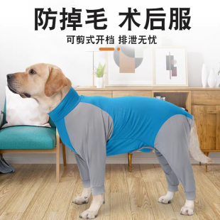 狗狗衣服夏季大型犬四脚防掉毛薄款金毛萨摩耶夏天全包护肚手术服