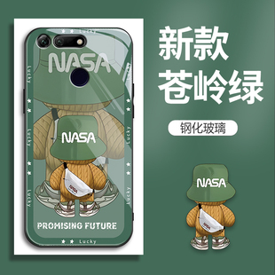 适用荣耀V20手机壳PCT-AL10华为honor的NASA手机套新款玻璃保护套防摔软壳硅胶男女款网红可爱情侣卡通超薄全