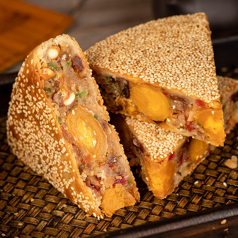 温州特产桥墩陈玉成月饼手工大月饼鲜肉蛋黄500g起批发中秋礼盒装