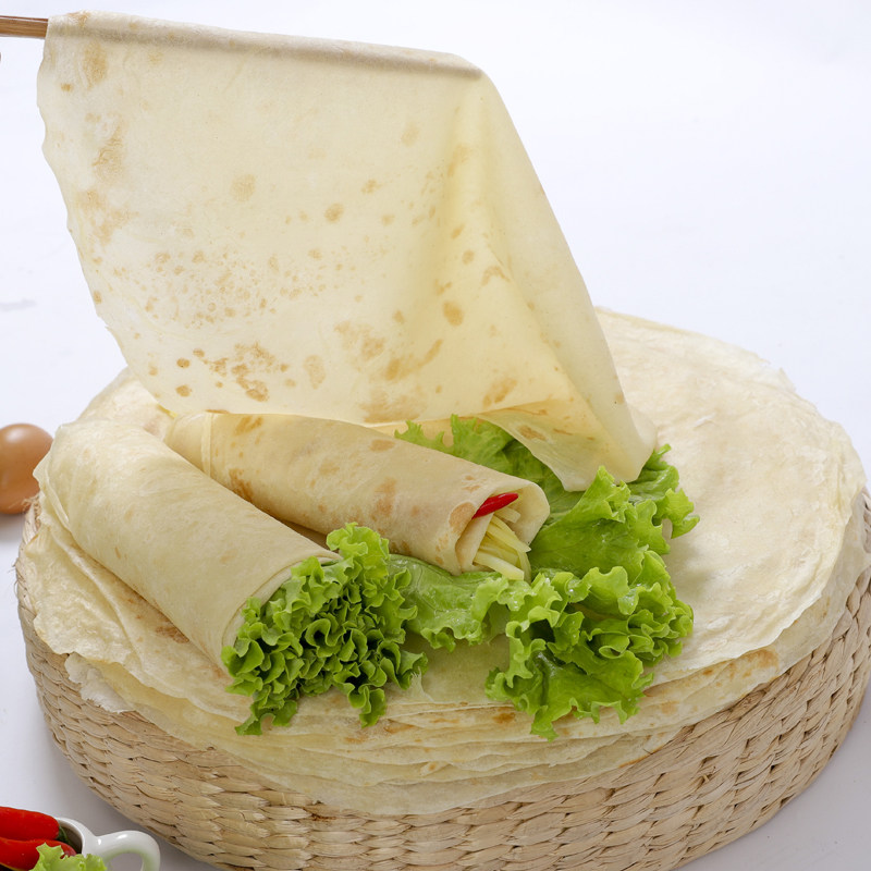 幸润大饼商用卷饼皮家用手工单饼皮北方农家特产10寸鸡肉卷面饼皮