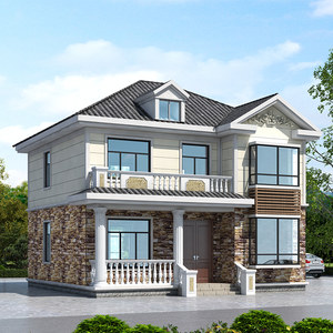 层小洋房图纸别墅带阳台自建房设计图简单盖房子2247两新农村自建房