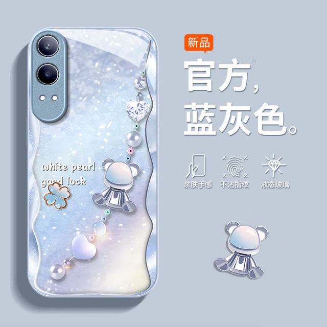 适用于OPPOk12S手机壳新款k11X颜值女款K10Pro金属玻璃k9S时尚创意网红潮流挂坠小熊高级镜头全包防摔保护套