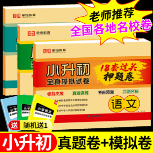 2024小升初真题卷押题卷必刷18套题语文数学英语人教版小学毕业升学总复习练习册六年级下册名校模拟试卷测试卷全套语数英卷子2022