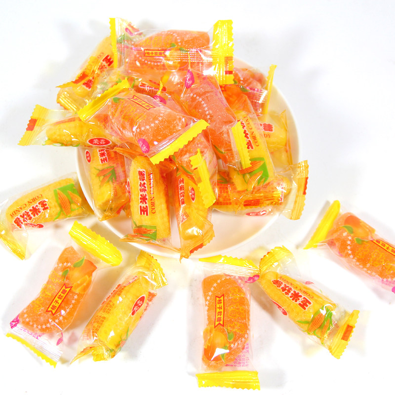 8090老式玉米糖q软糖桔子糖橘瓣糖怀旧小时候的零食散装批发喜糖