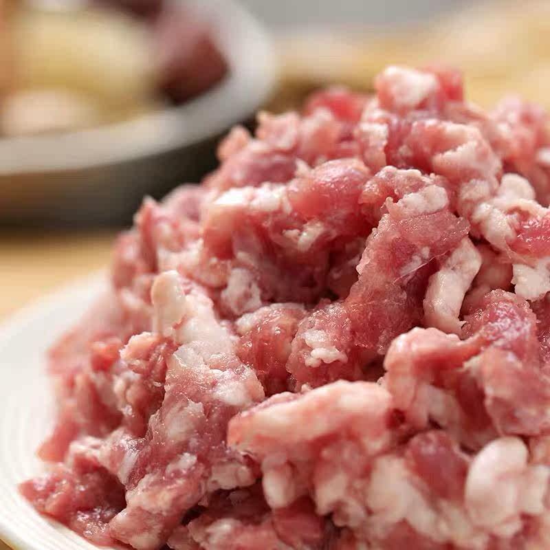 猪肉肉馅特惠生猪手工原剁新鲜五花后腿肉沫生猪肉