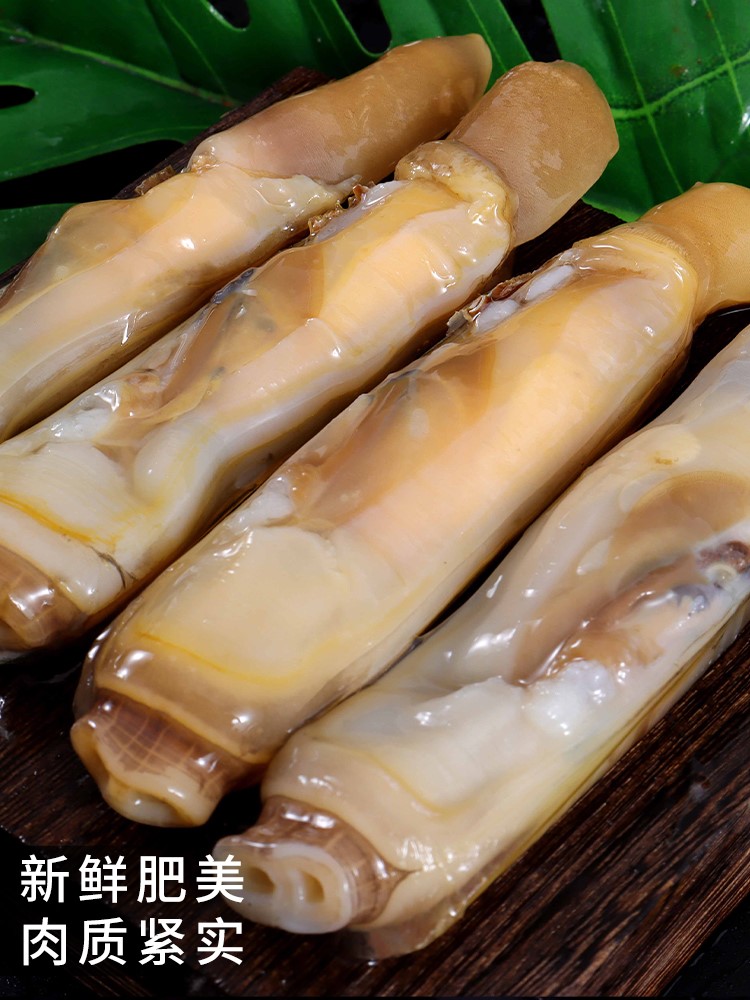 蛏子肉大竹蛏子500g鲜活新鲜现剥冷冻竹节蛏海圣子蛏子王