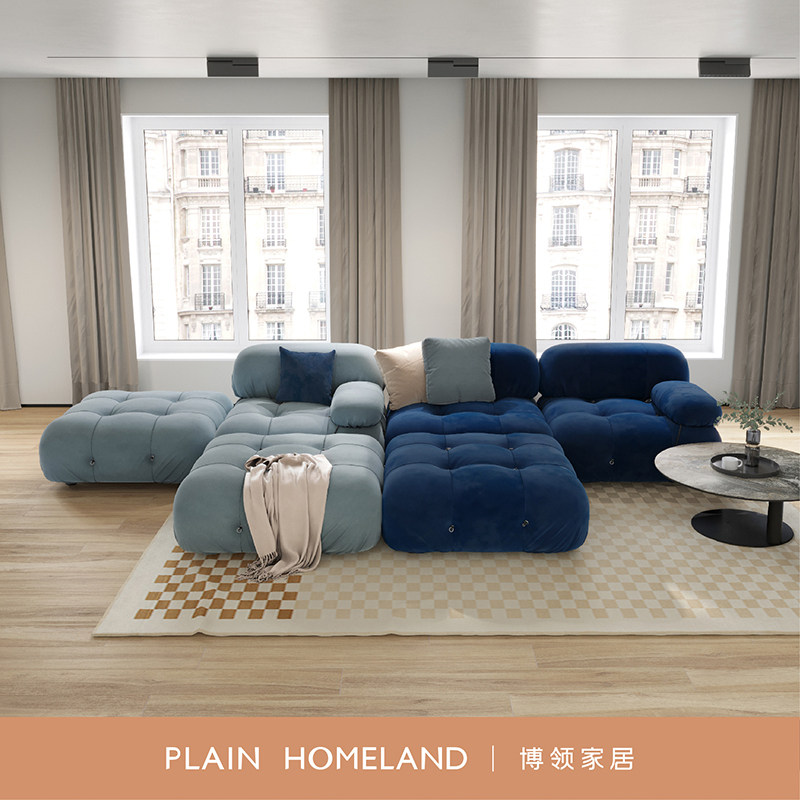 博领家居设计师现代简约网红模块布艺沙发ins小户型家用组合沙发