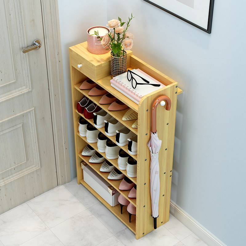 多层实木鞋架大容量宿舍家用防尘门口室内收纳好看简易鞋柜经济型